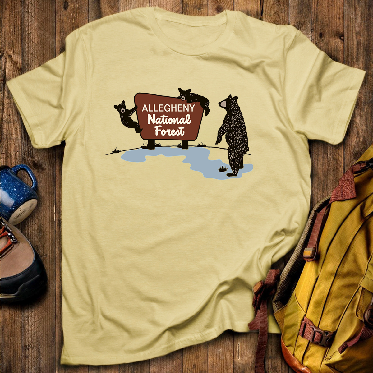Park Sign Bears Tee Cotton Classic T-Shirt