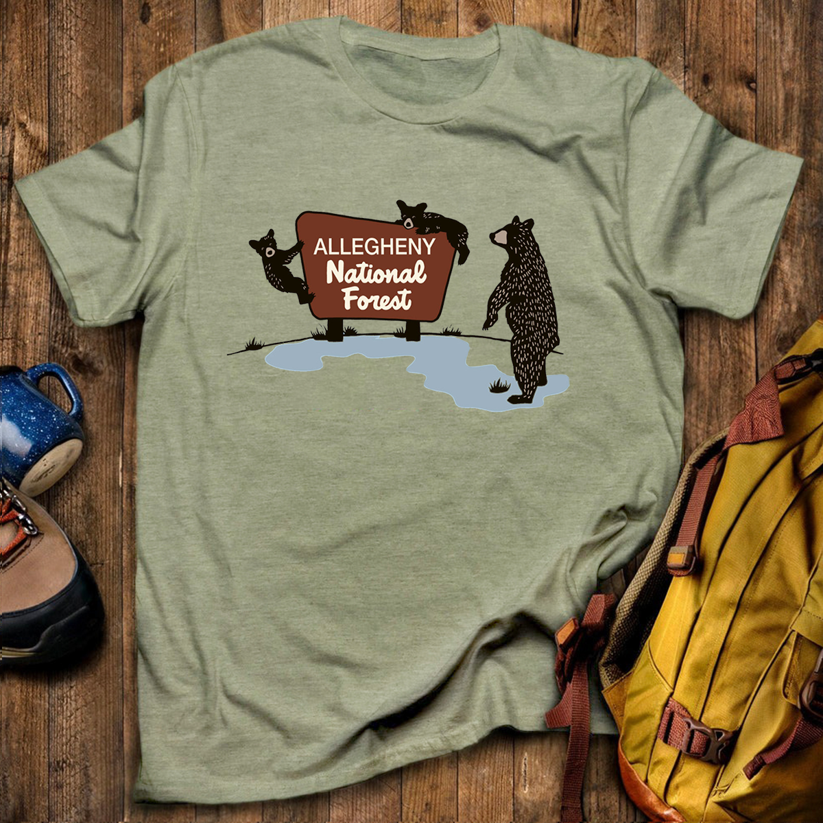 Park Sign Bears Tee Cotton Classic T-Shirt