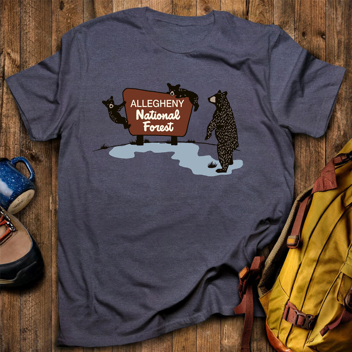 Park Sign Bears Tee Cotton Classic T-Shirt