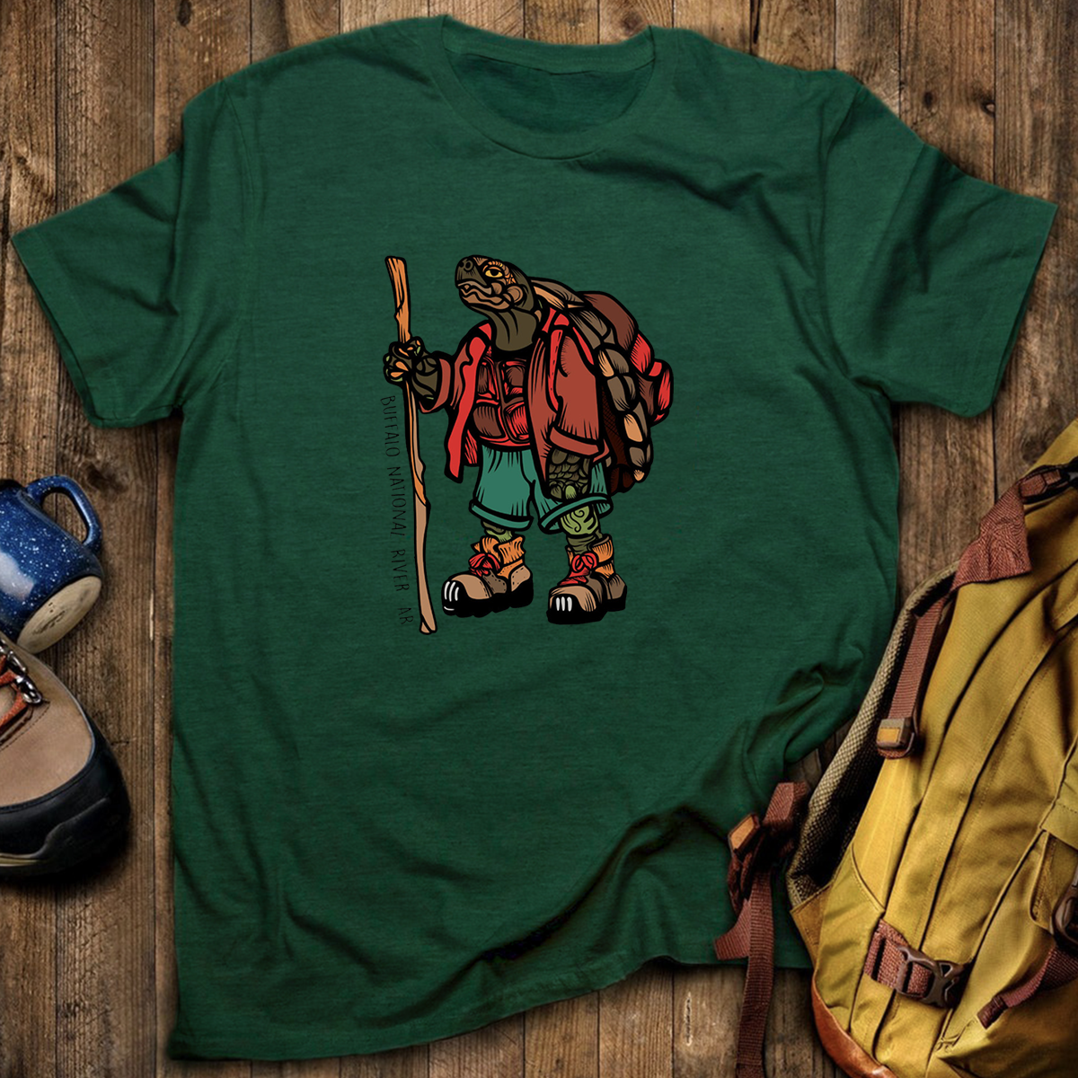 Turtle Hiker Tee Cotton Classic T-Shirt