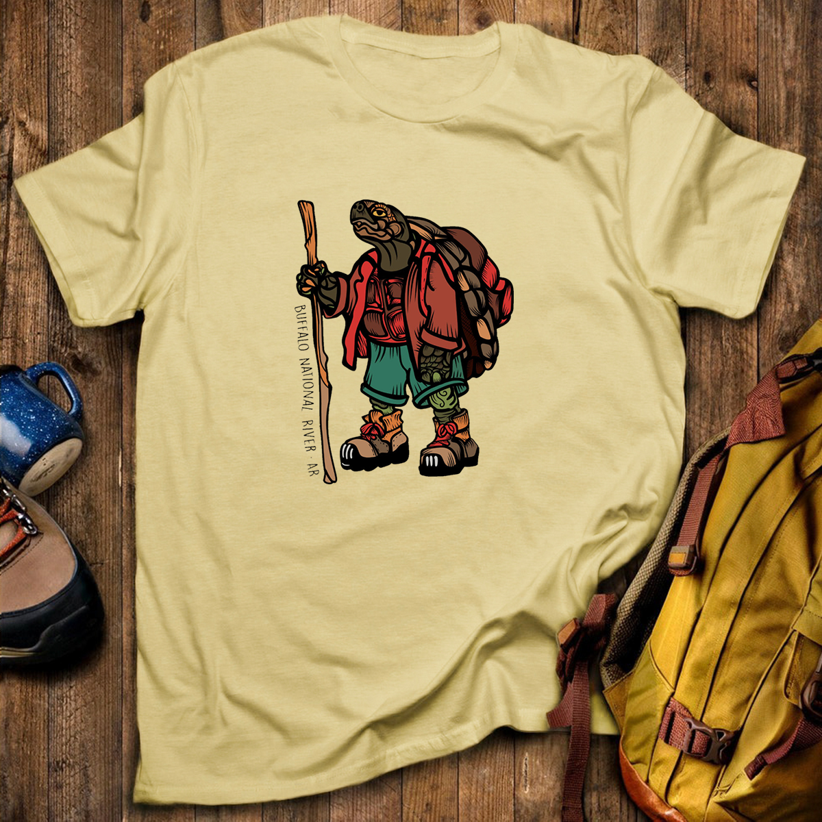 Turtle Hiker Tee Cotton Classic T-Shirt