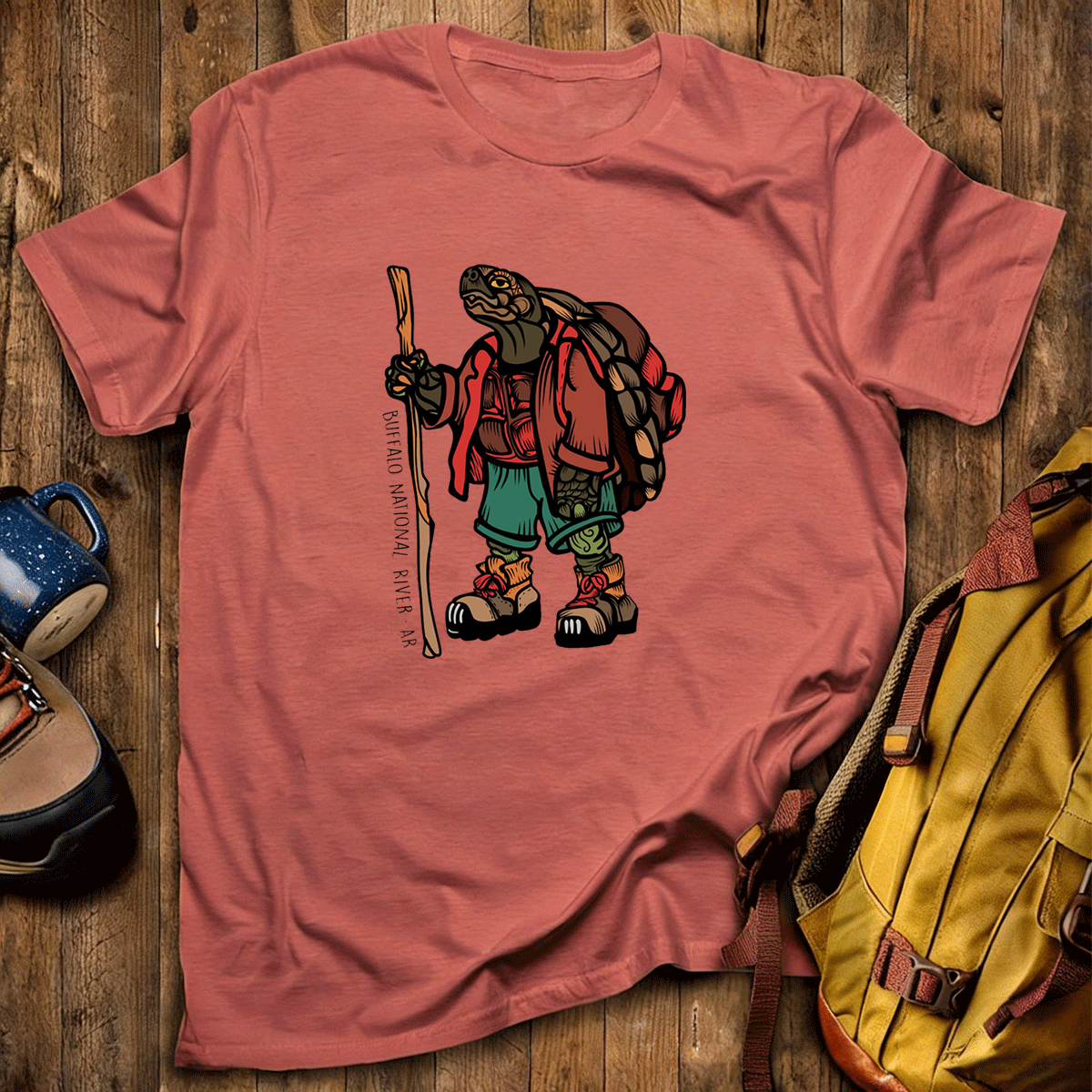 Turtle Hiker Tee Cotton Classic T-Shirt