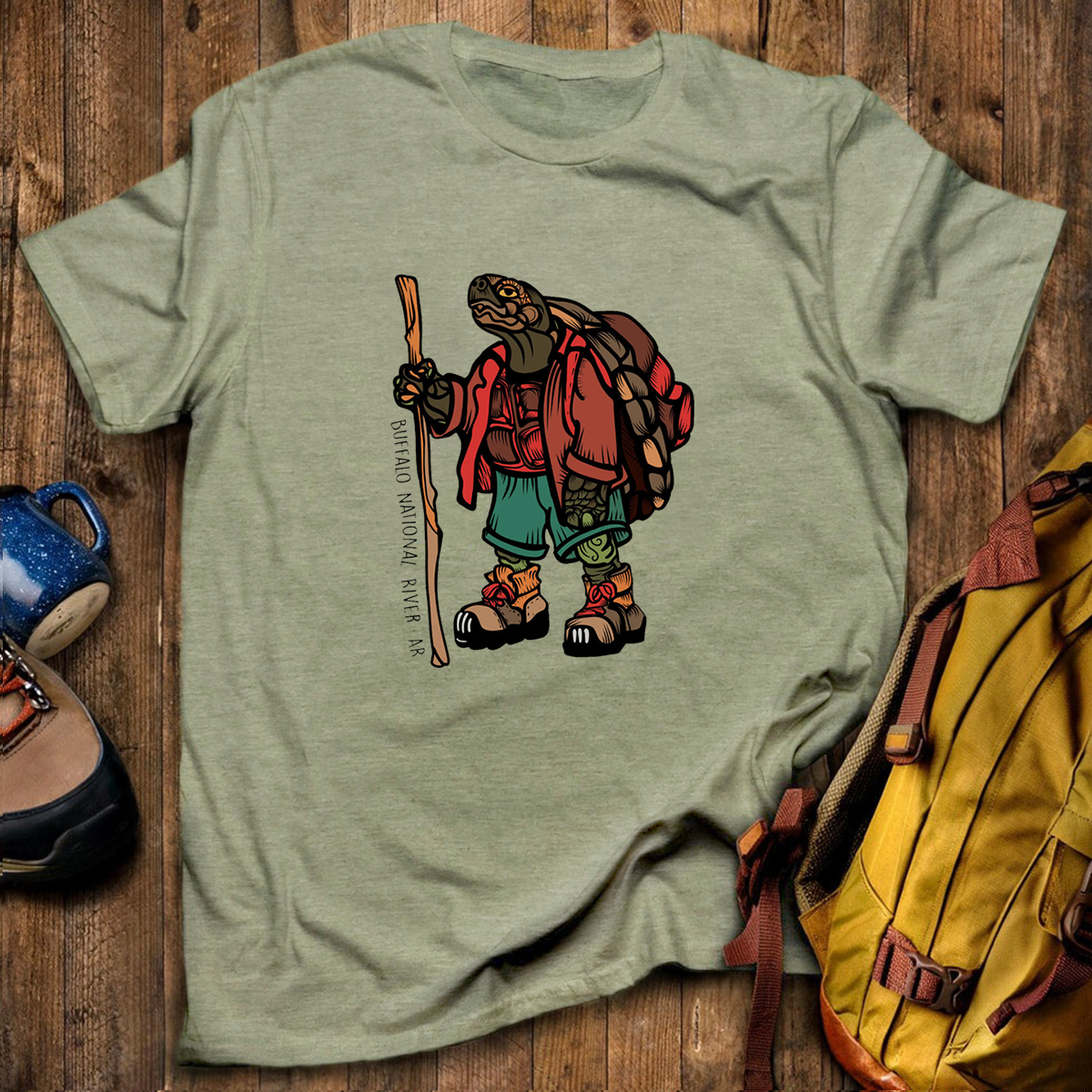 Turtle Hiker Tee Cotton Classic T-Shirt