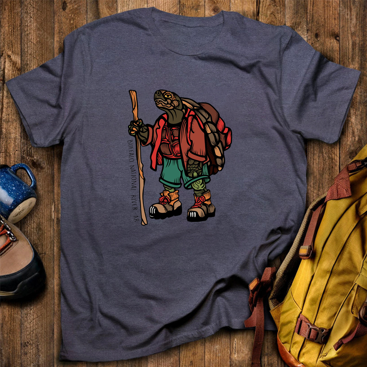 Turtle Hiker Tee Cotton Classic T-Shirt