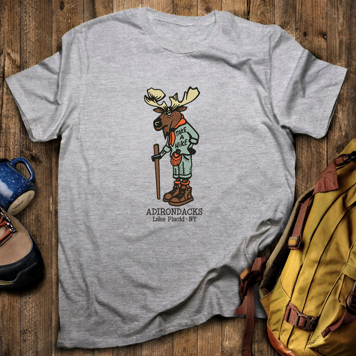 Hiking Moose Tee Cotton Classic T-Shirt