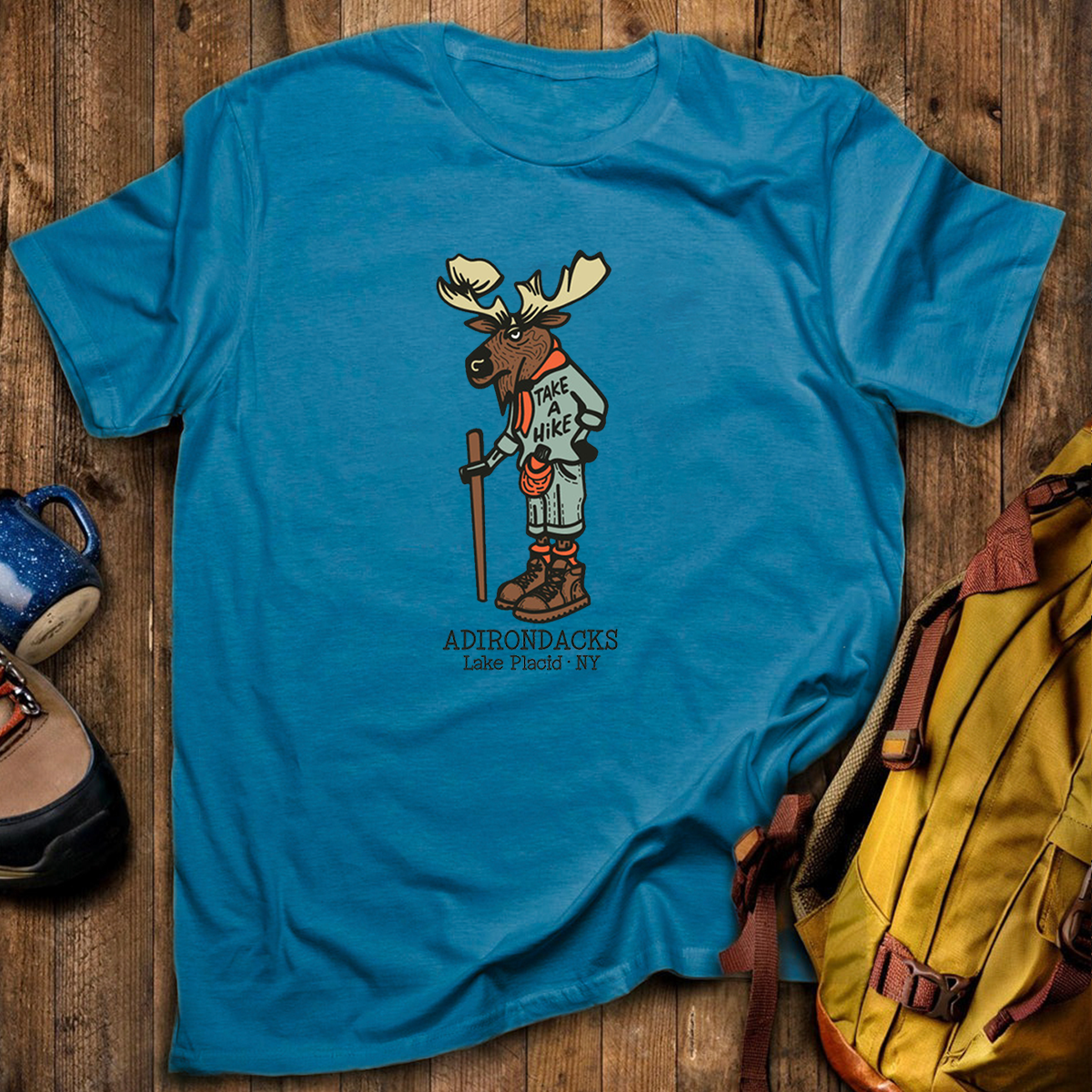 Hiking Moose Tee Cotton Classic T-Shirt