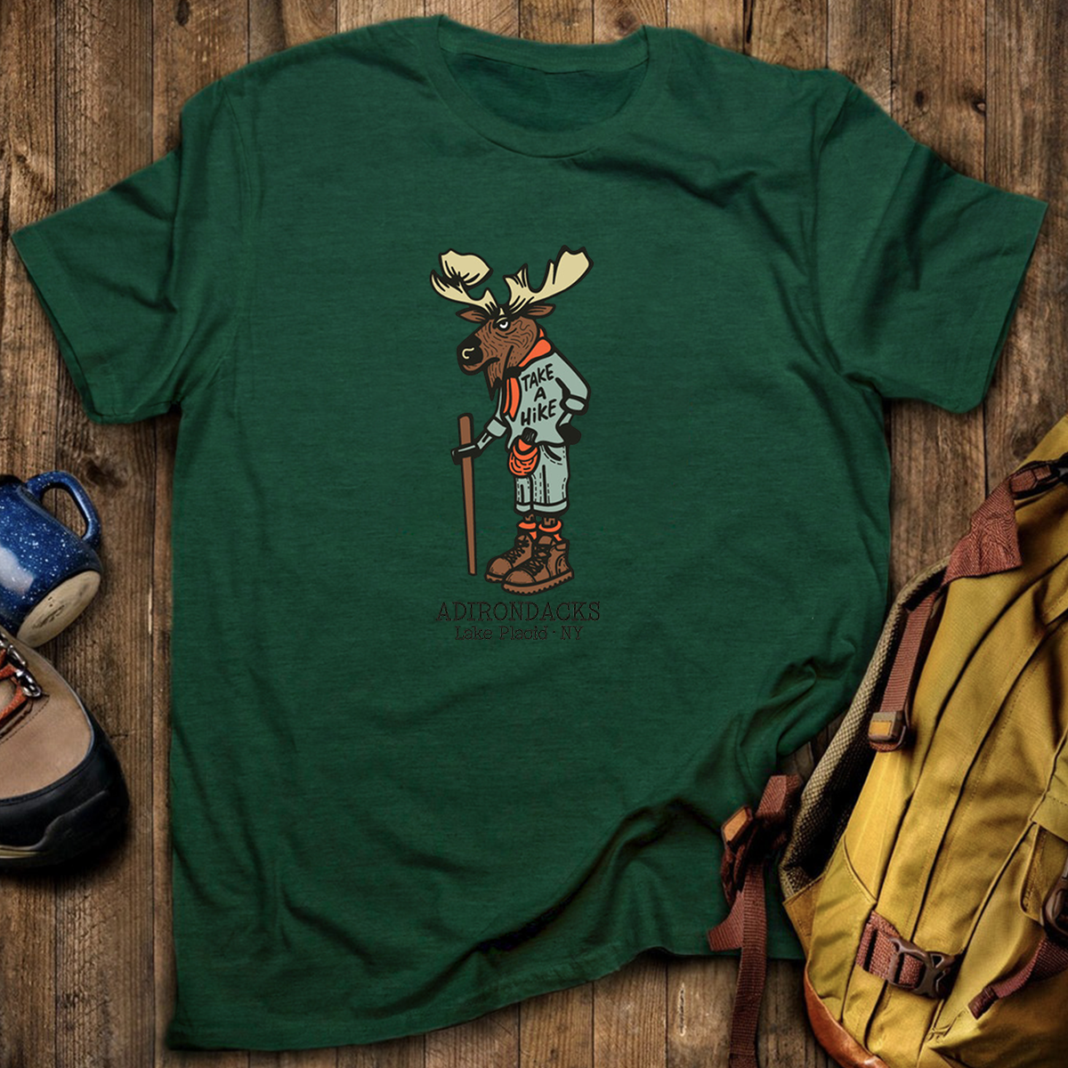 Hiking Moose Tee Cotton Classic T-Shirt