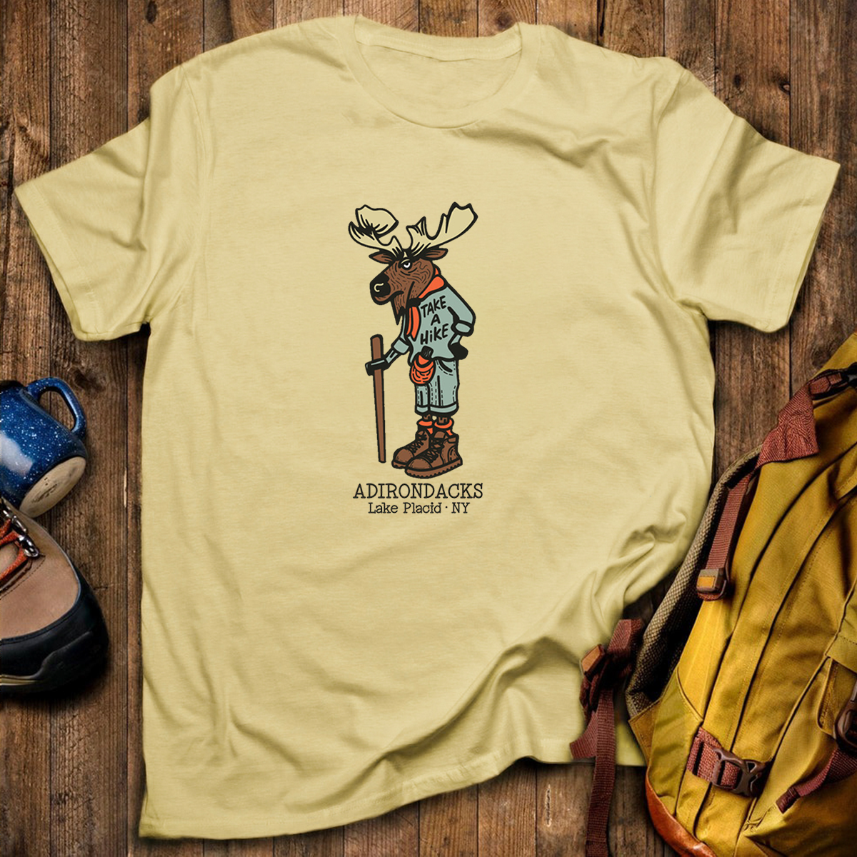 Hiking Moose Tee Cotton Classic T-Shirt