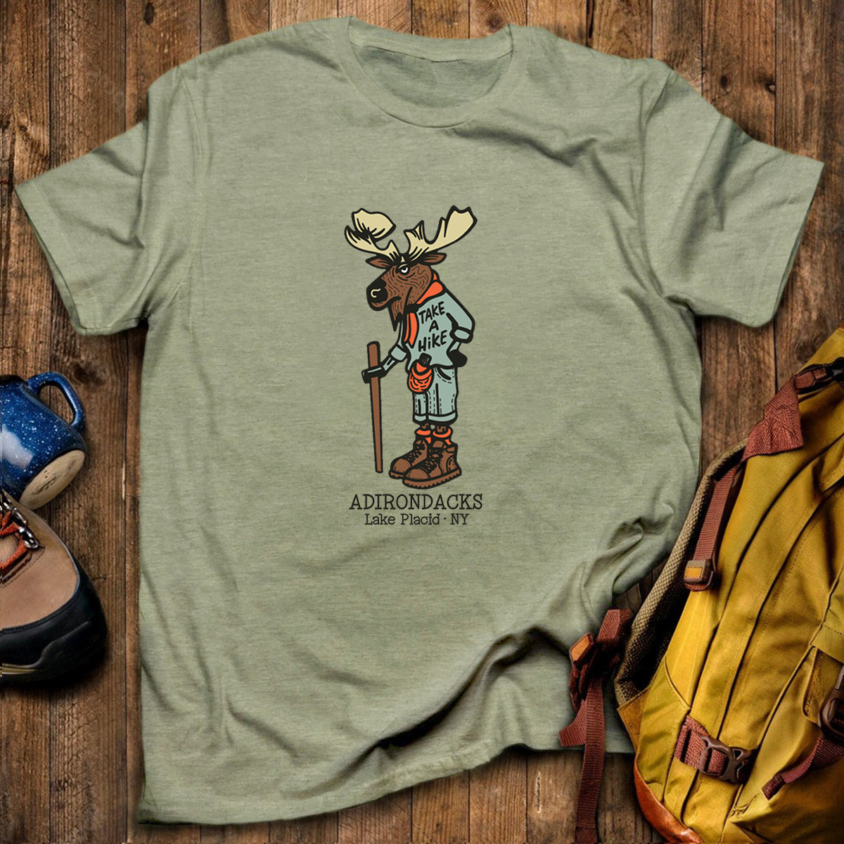 Hiking Moose Tee Cotton Classic T-Shirt