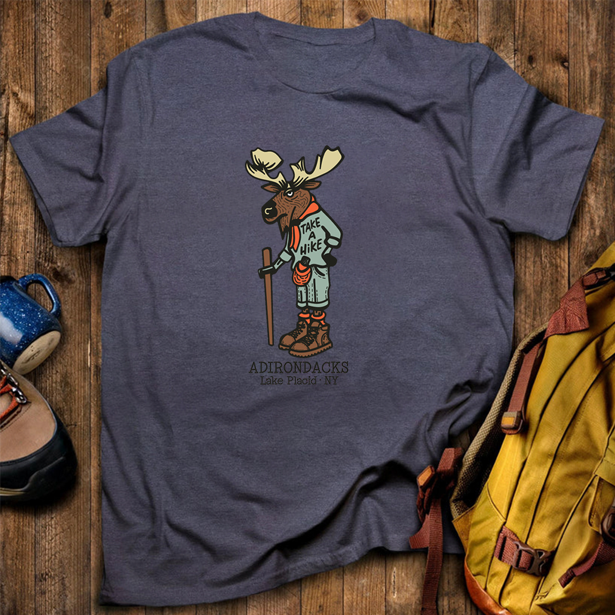 Hiking Moose Tee Cotton Classic T-Shirt