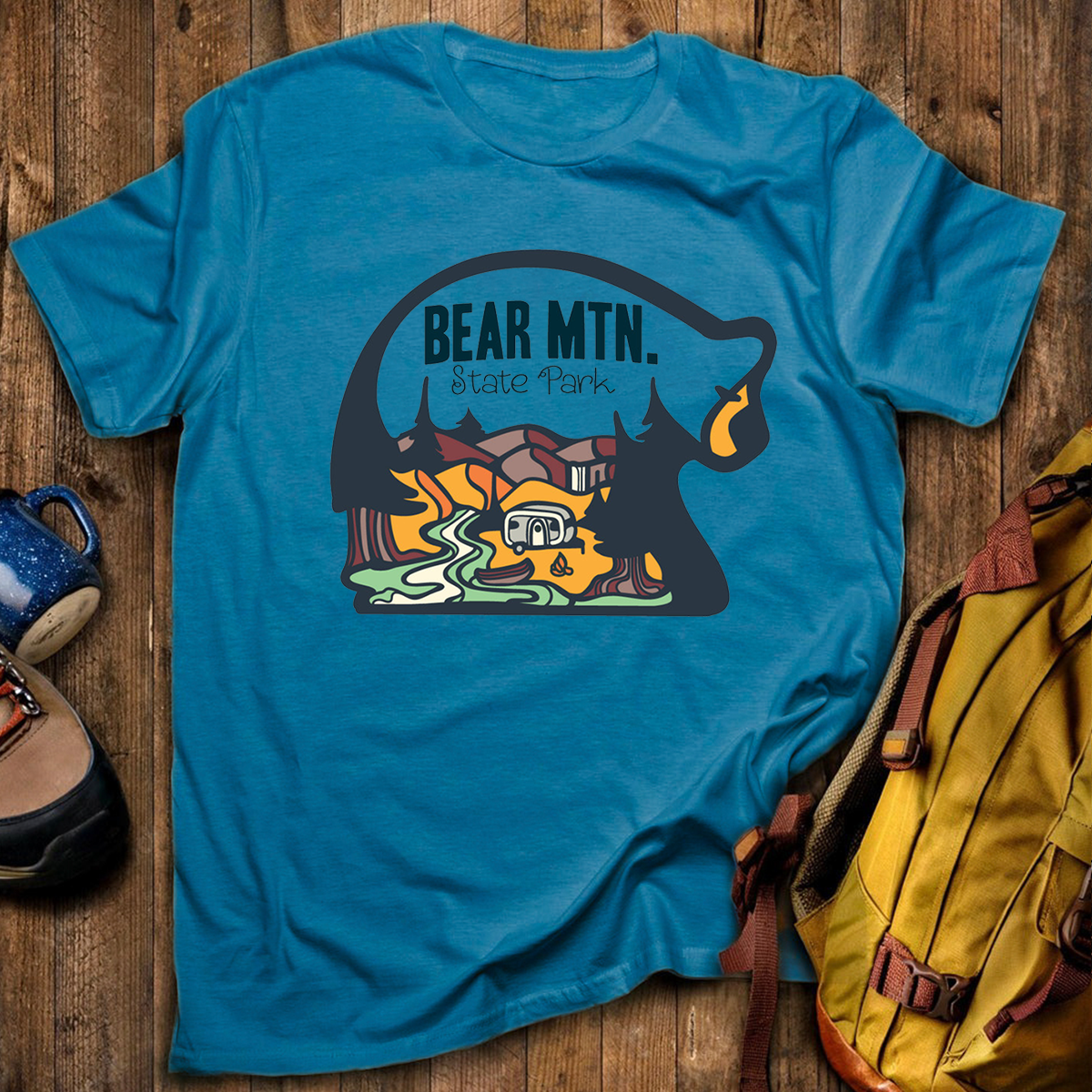 Camp Bear Tee Cotton Classic T-Shirt