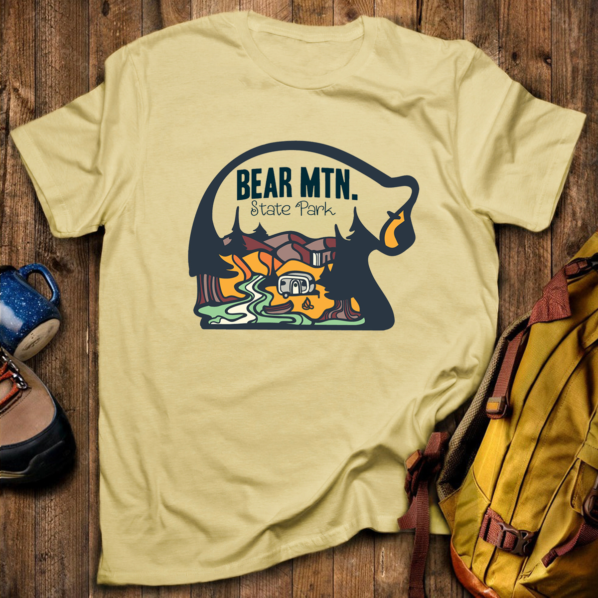 Camp Bear Tee Cotton Classic T-Shirt