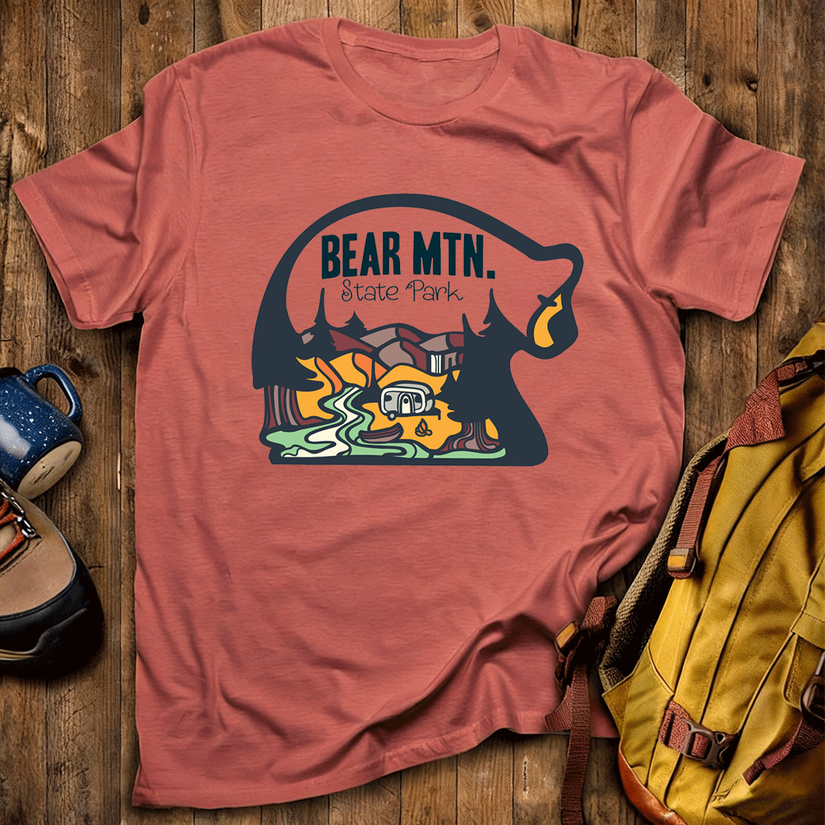 Camp Bear Tee Cotton Classic T-Shirt