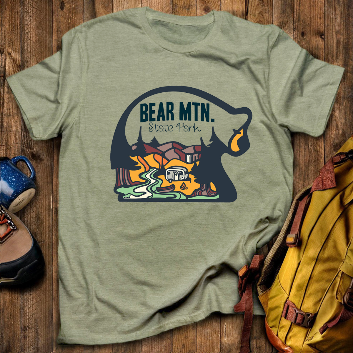 Camp Bear Tee Cotton Classic T-Shirt