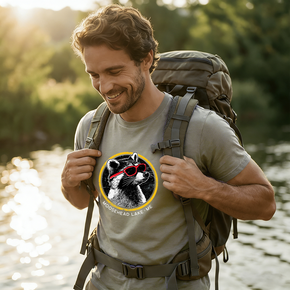 Sunny Raccoon Tee Cotton Classic T-Shirt