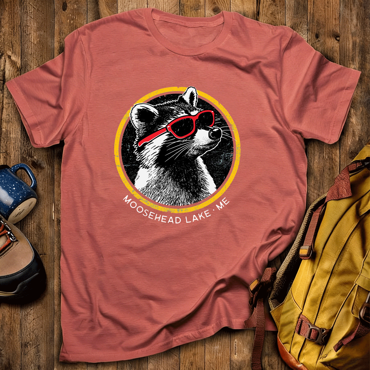 Sunny Raccoon Tee Cotton Classic T-Shirt