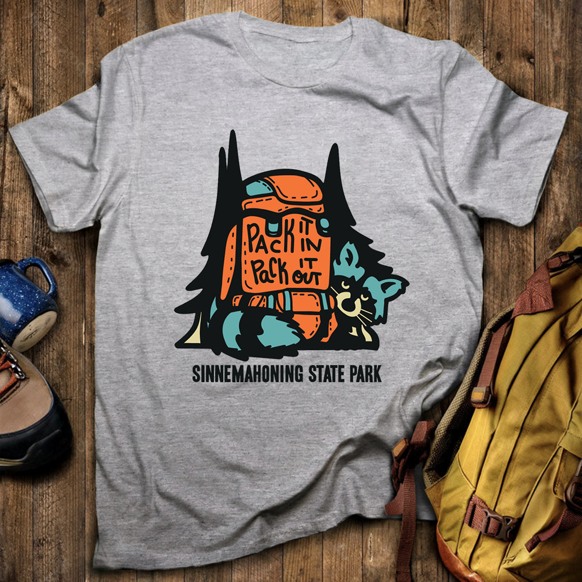 Raccoon in Pack Tee Cotton Classic T-Shirt