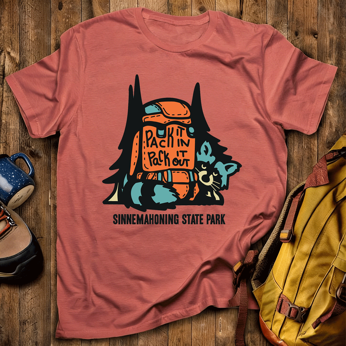 Raccoon in Pack Tee Cotton Classic T-Shirt