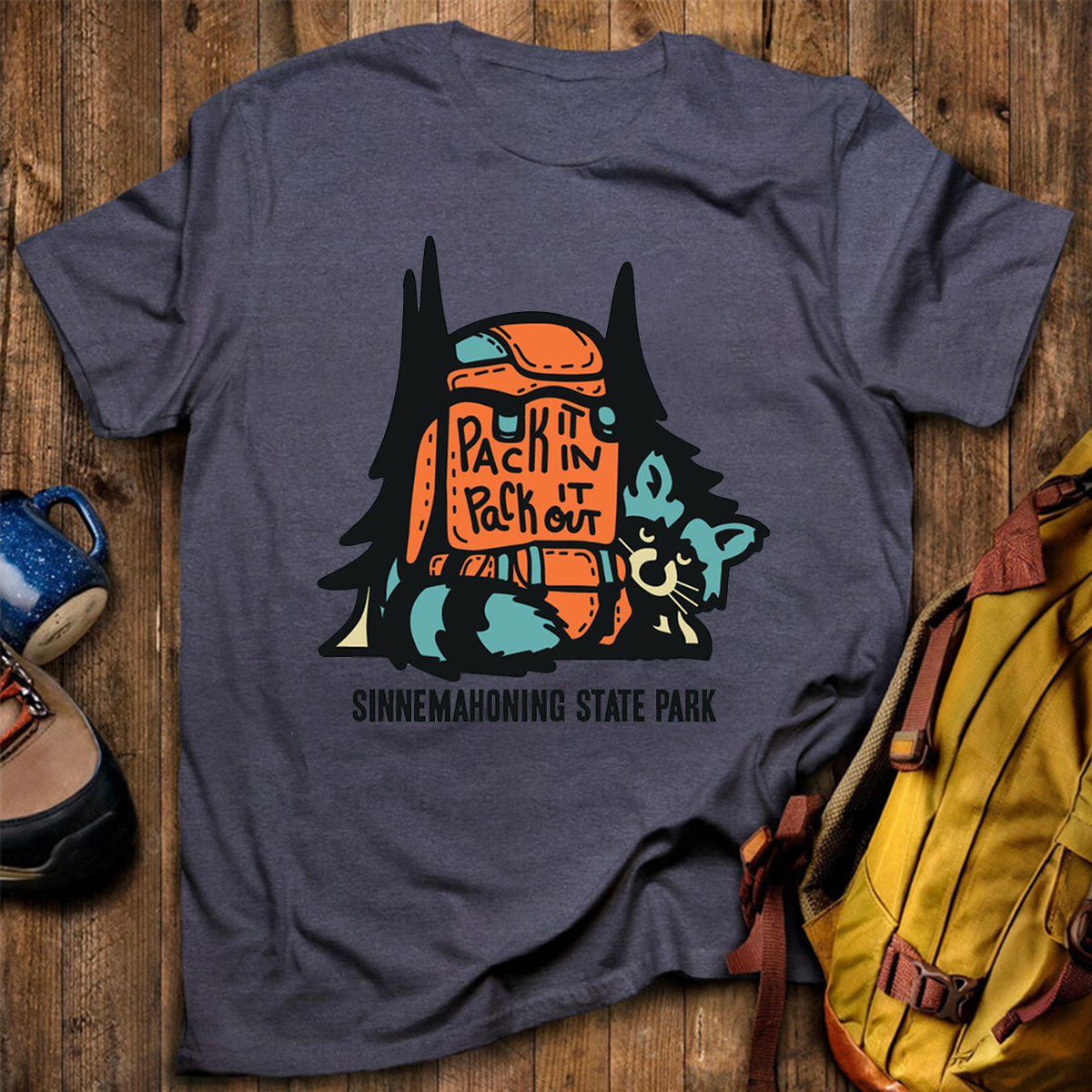 Raccoon in Pack Tee Cotton Classic T-Shirt