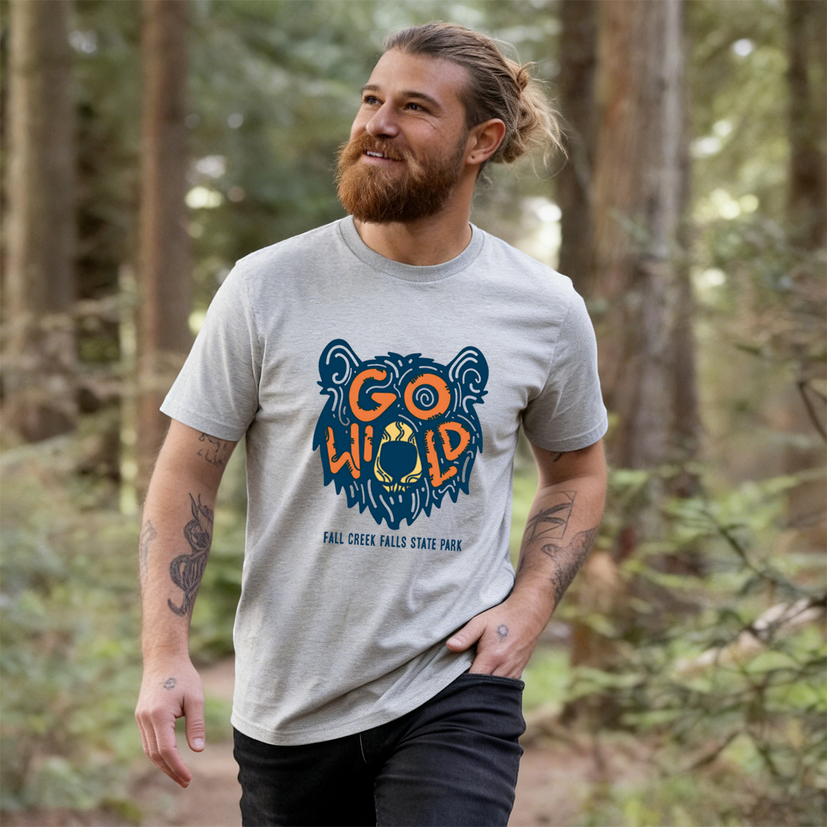 Go Wild Bear Tee Cotton Classic T-Shirt