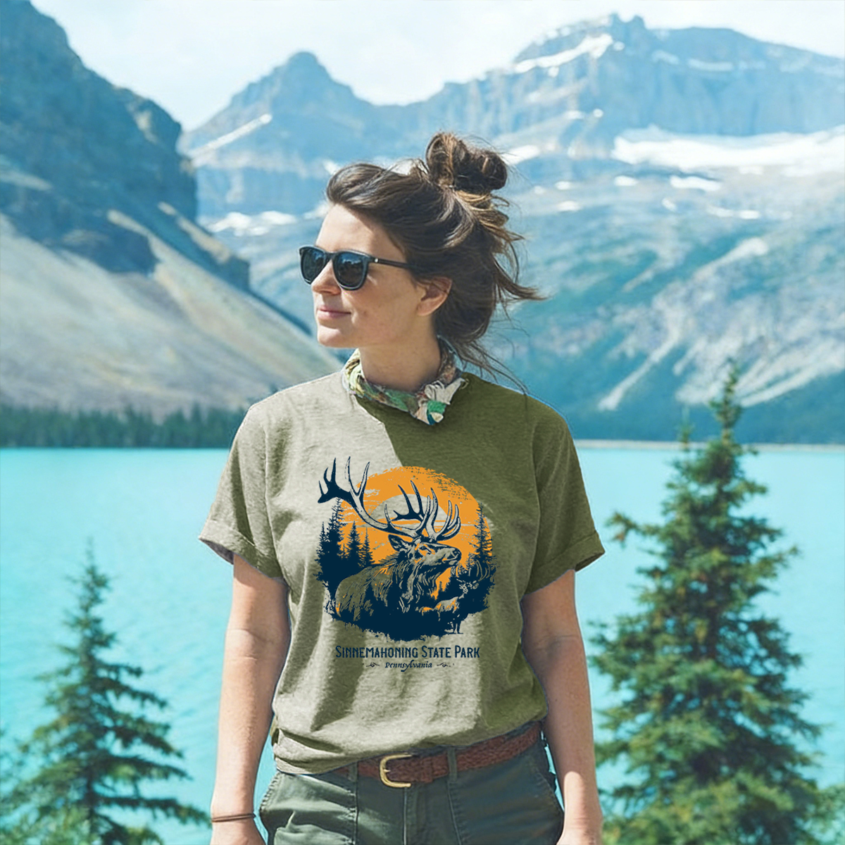 Elk Sunset Tee Cotton Classic T-Shirt