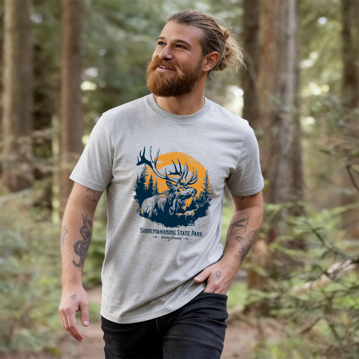 Elk Sunset Tee Cotton Classic T-Shirt