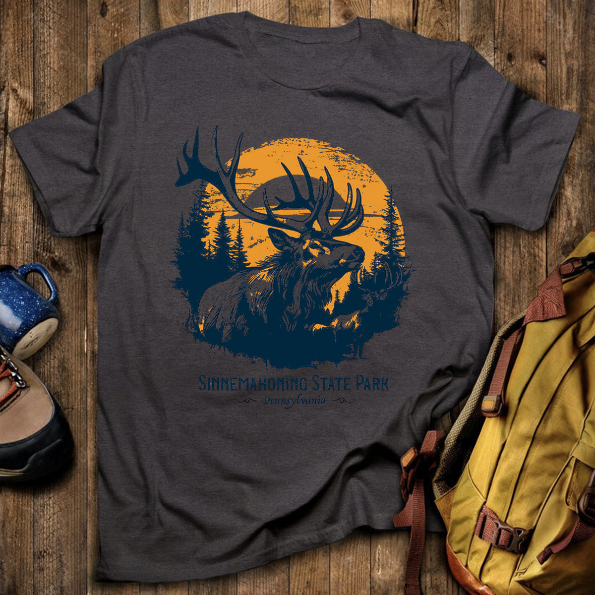 Elk Sunset Tee Cotton Classic T-Shirt