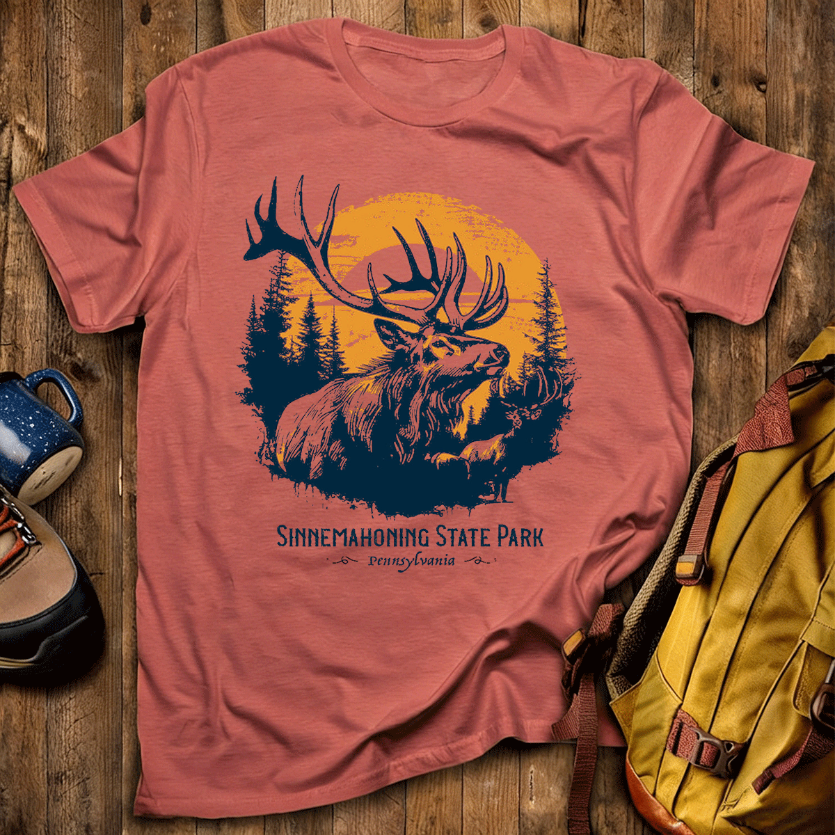 Elk Sunset Tee Cotton Classic T-Shirt