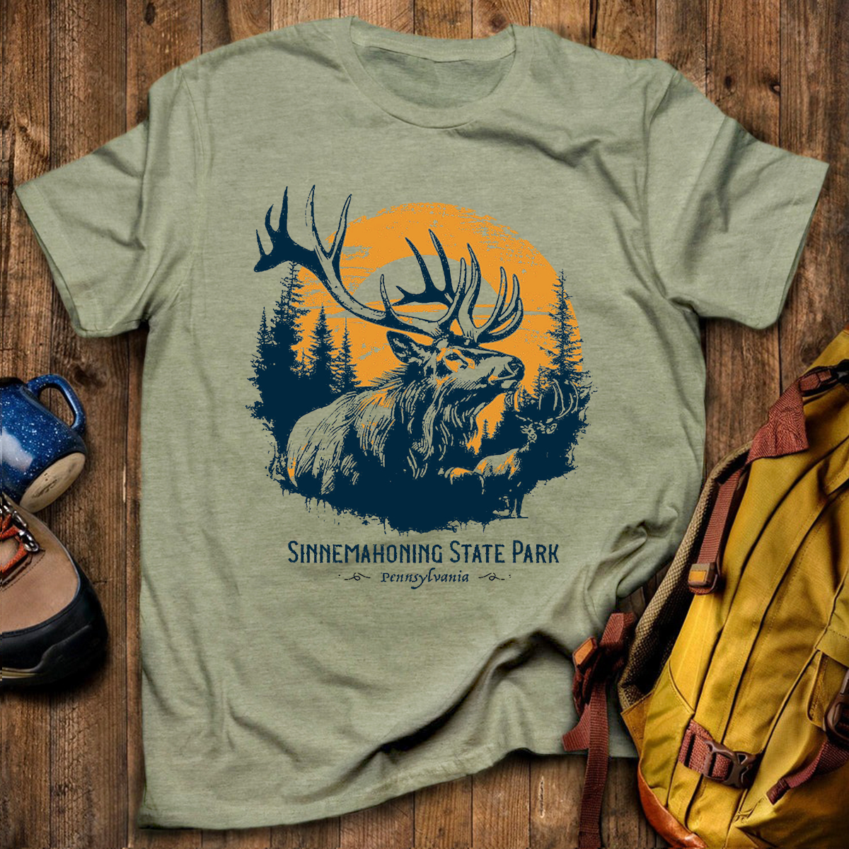 Elk Sunset Tee Cotton Classic T-Shirt