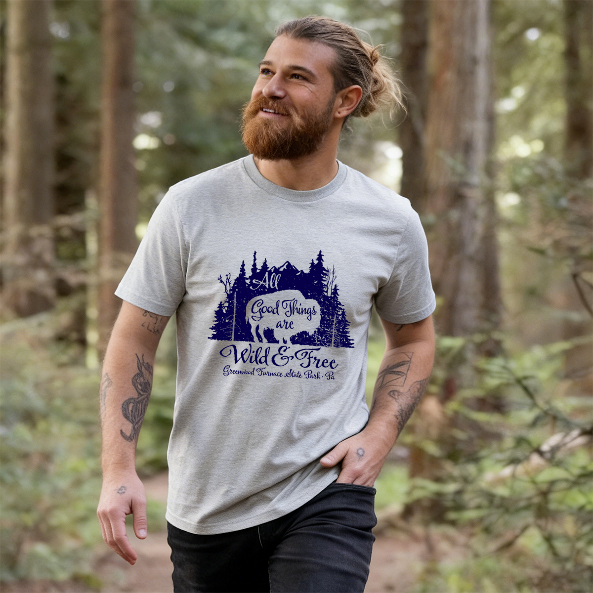 Wild & Free Bison Tee Cotton Classic T-Shirt