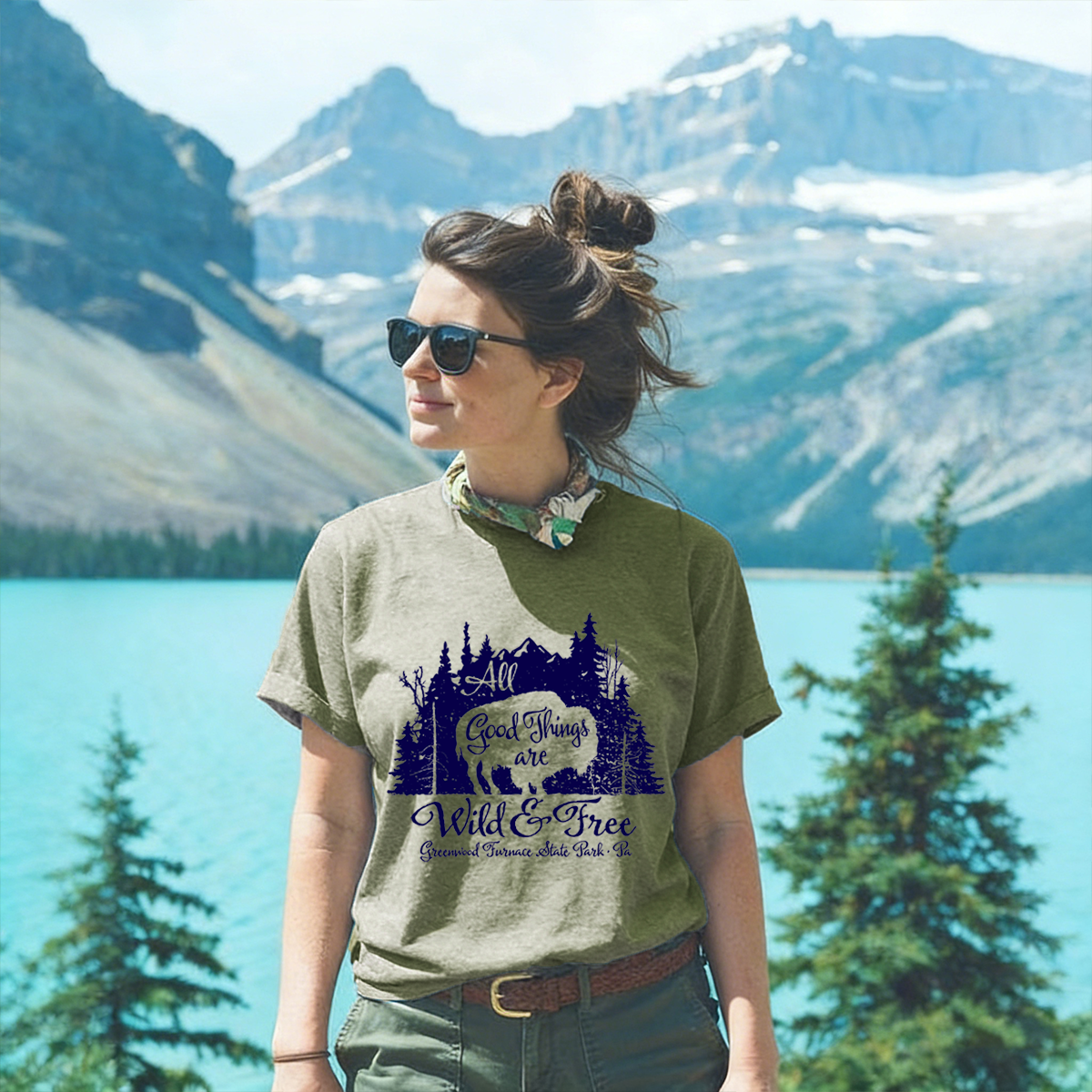 Wild & Free Bison Tee Cotton Classic T-Shirt