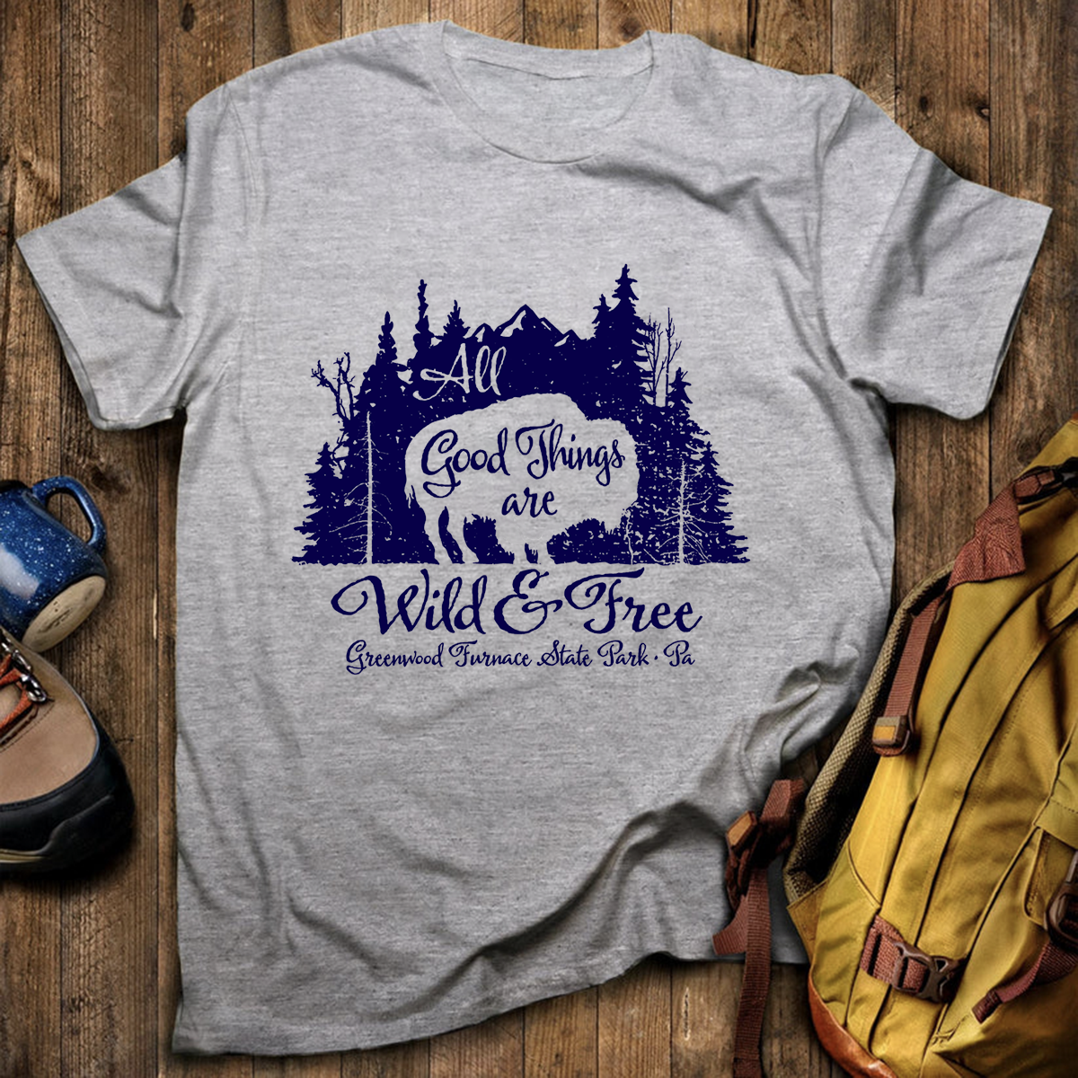 Wild & Free Bison Tee Cotton Classic T-Shirt