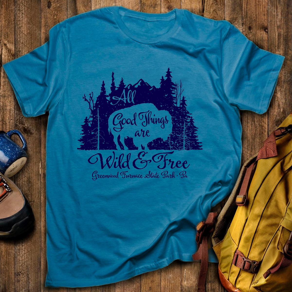 Wild & Free Bison Tee Cotton Classic T-Shirt