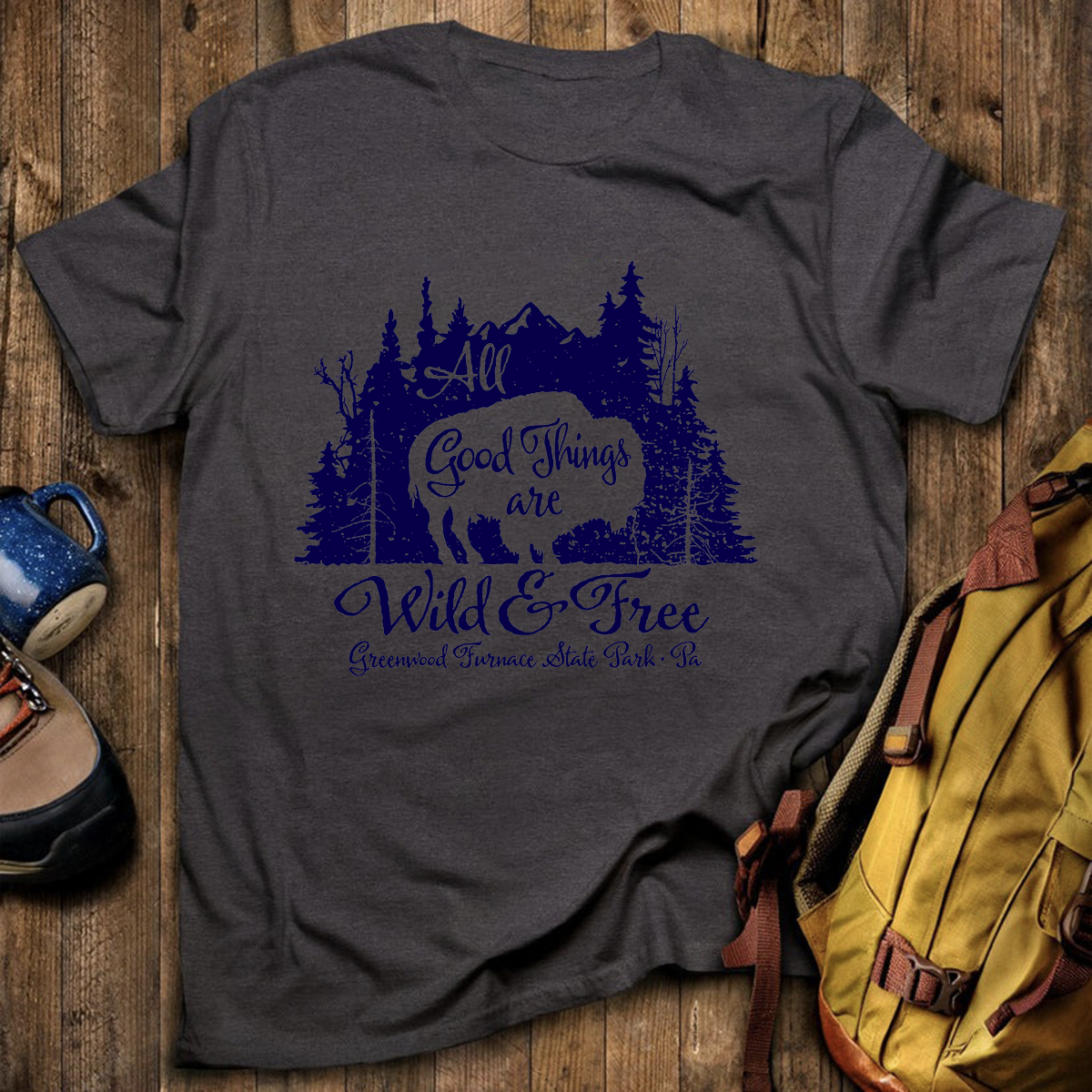 Wild & Free Bison Tee Cotton Classic T-Shirt