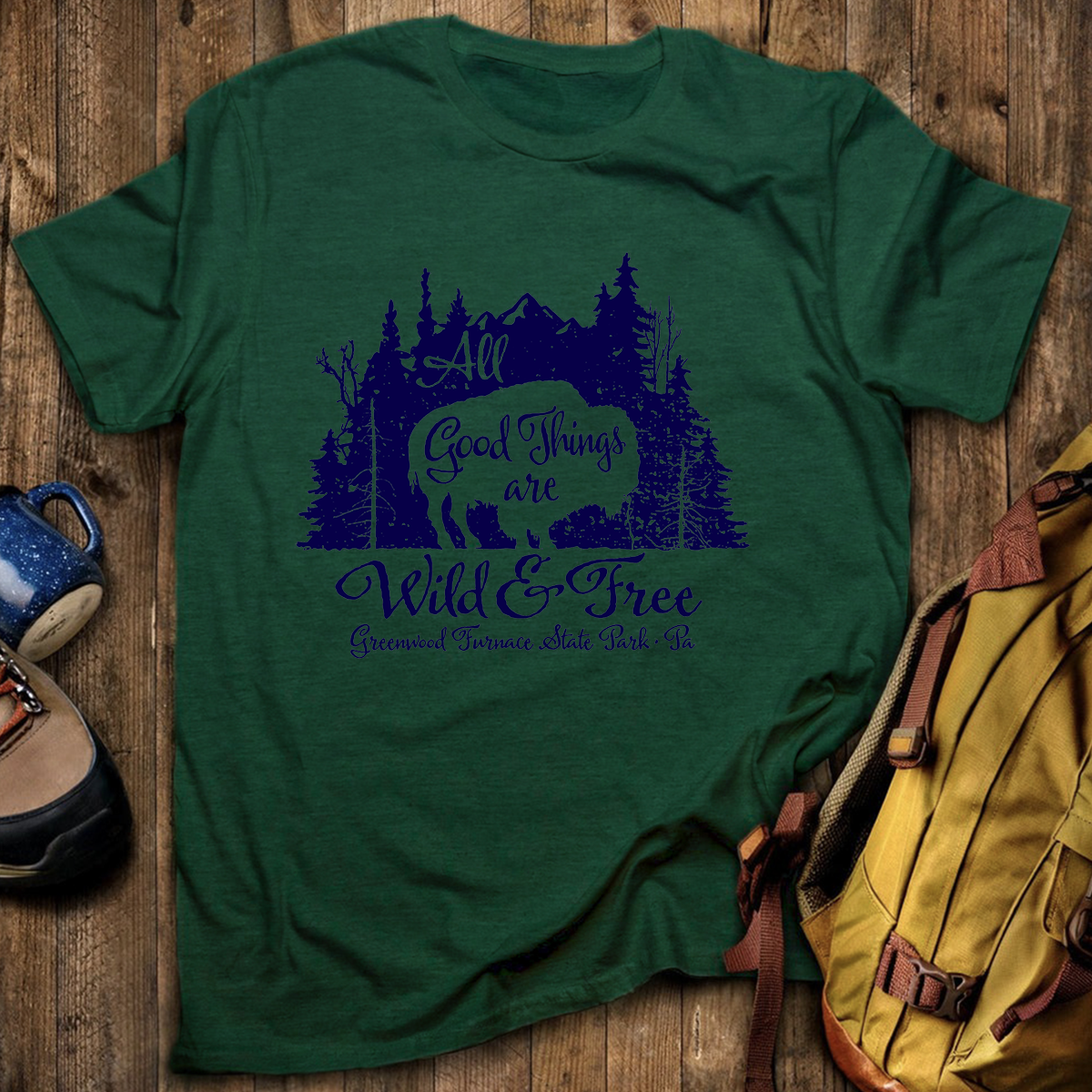 Wild & Free Bison Tee Cotton Classic T-Shirt