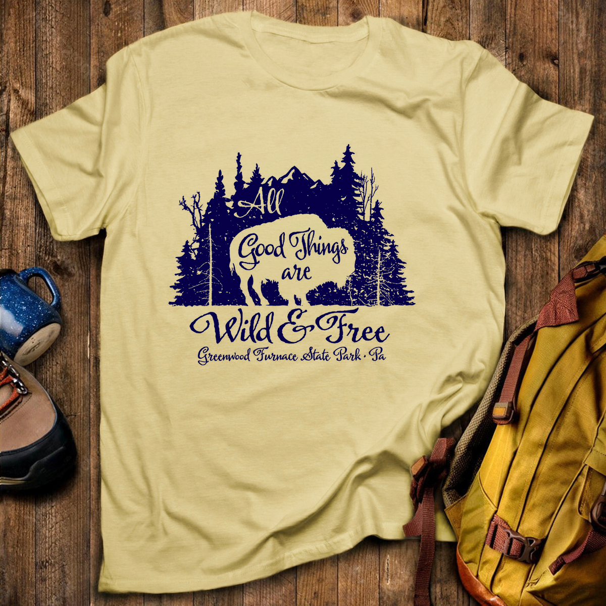 Wild & Free Bison Tee Cotton Classic T-Shirt