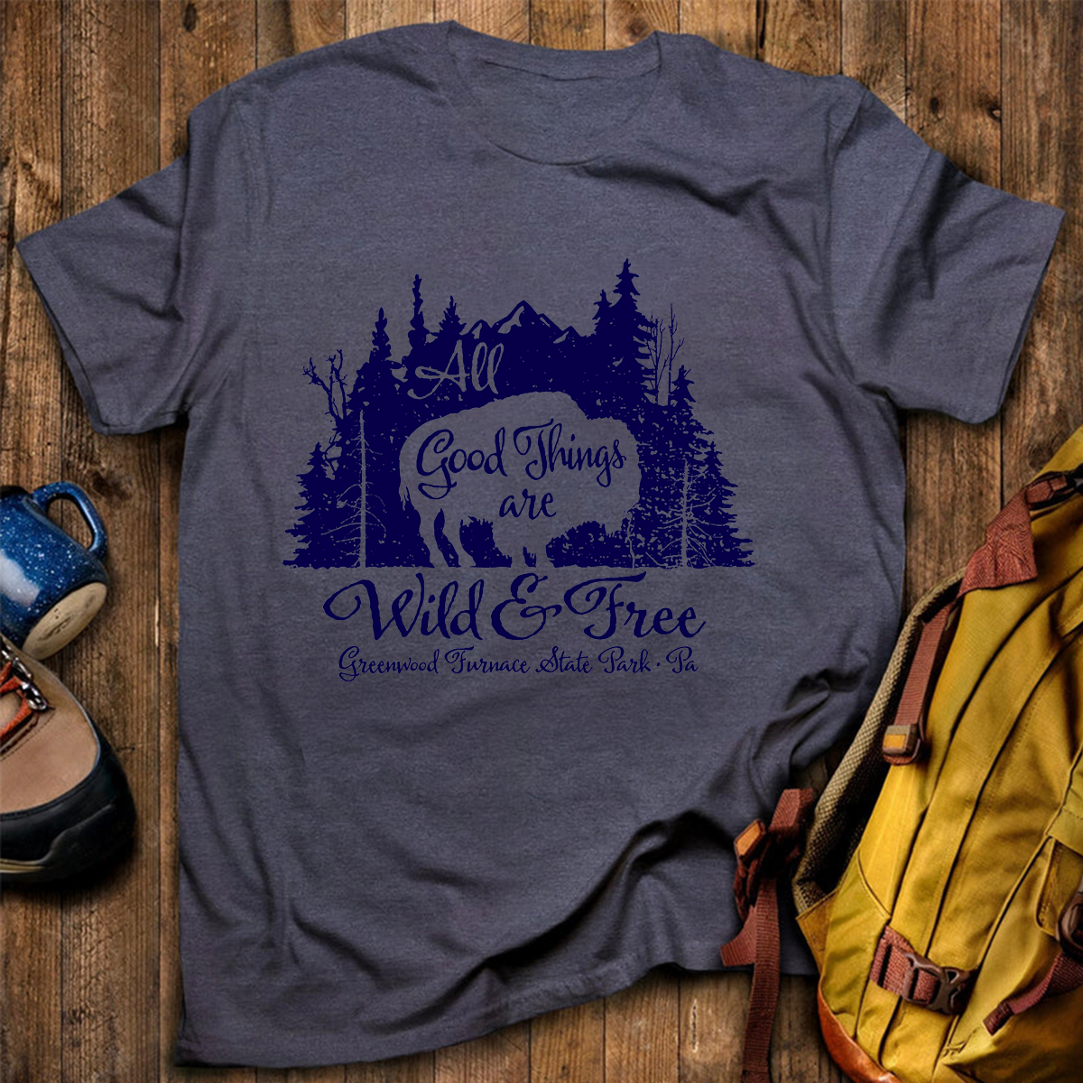 Wild & Free Bison Tee Cotton Classic T-Shirt