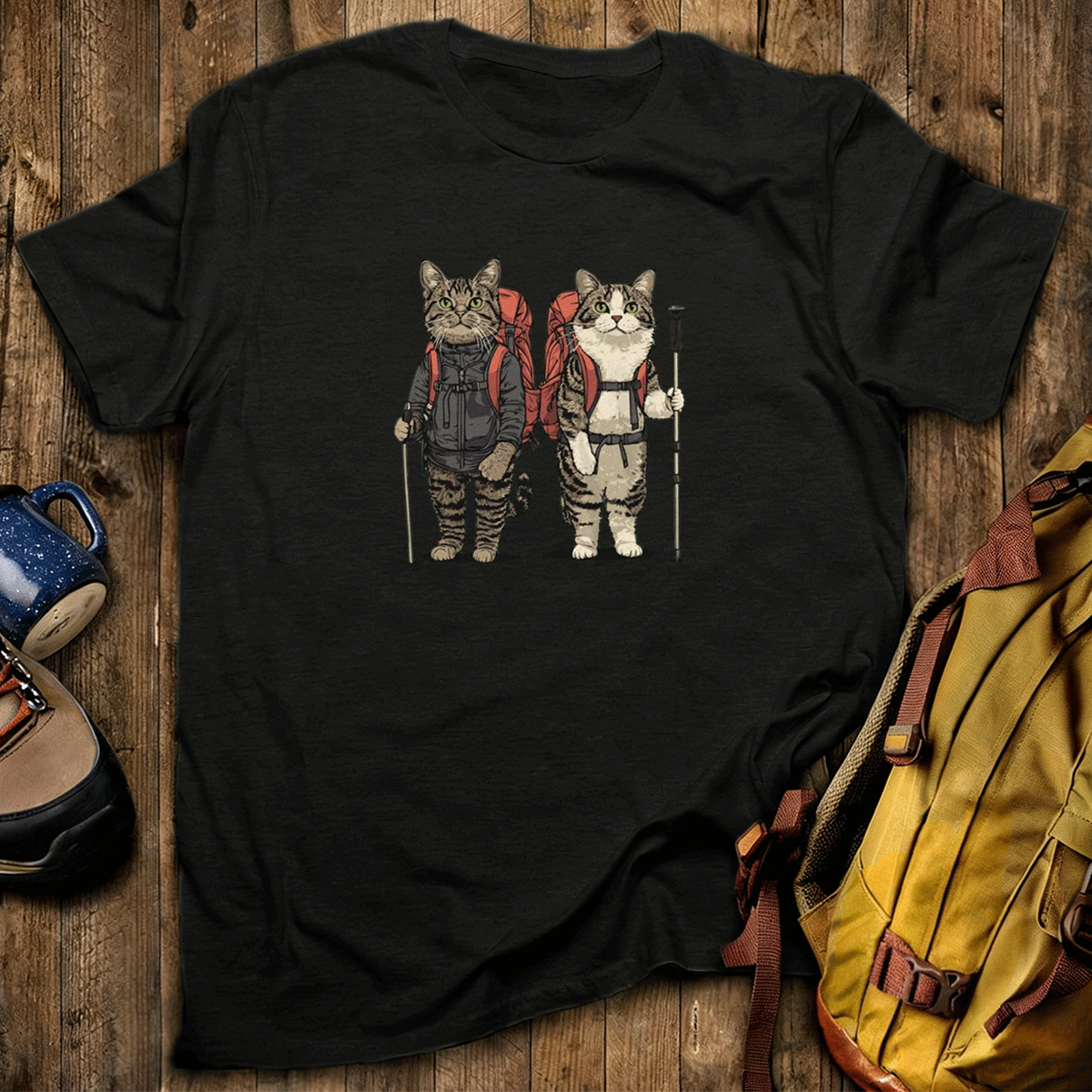 Cat Buddies Backpacker T-Shirt