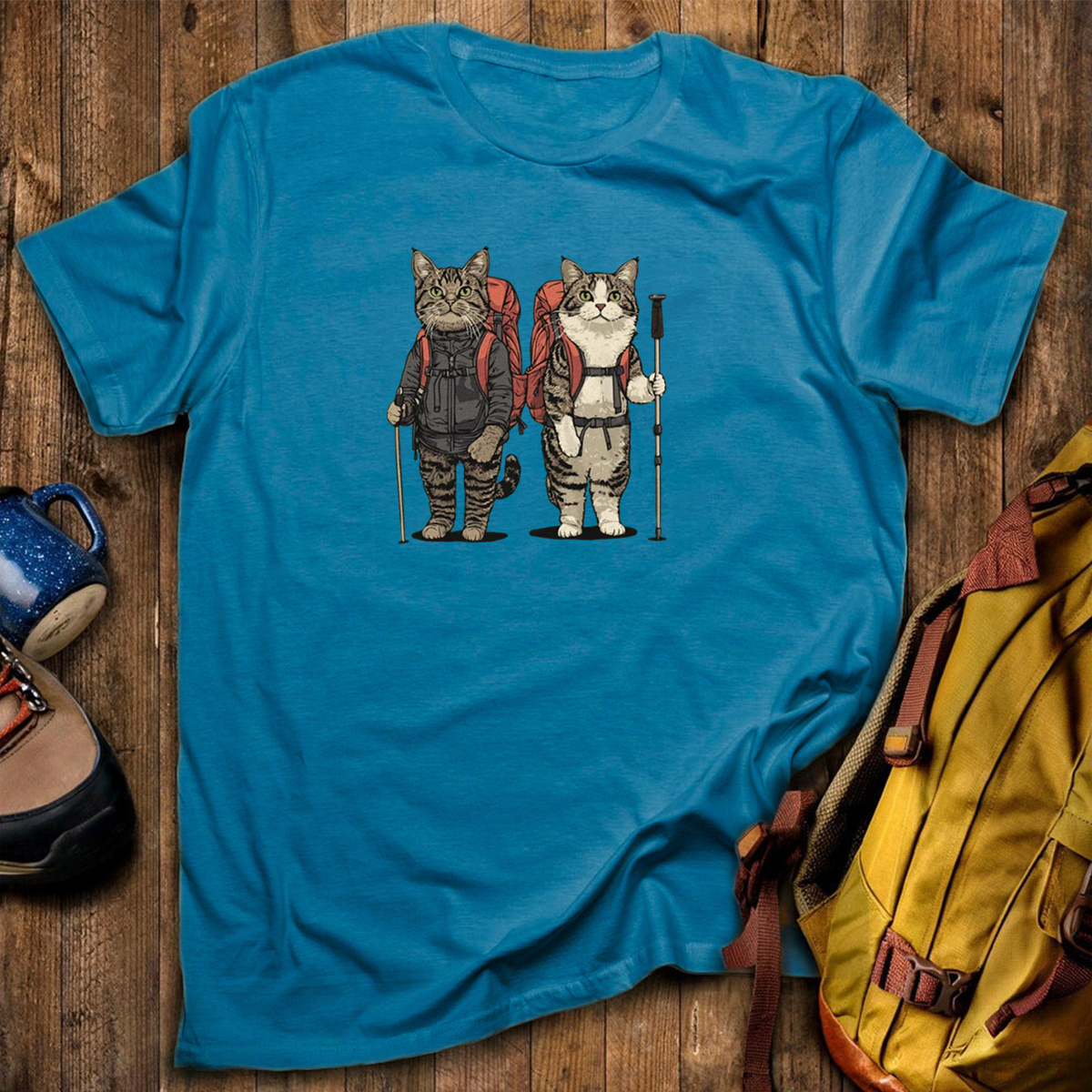 Cat Buddies Backpacker T-Shirt
