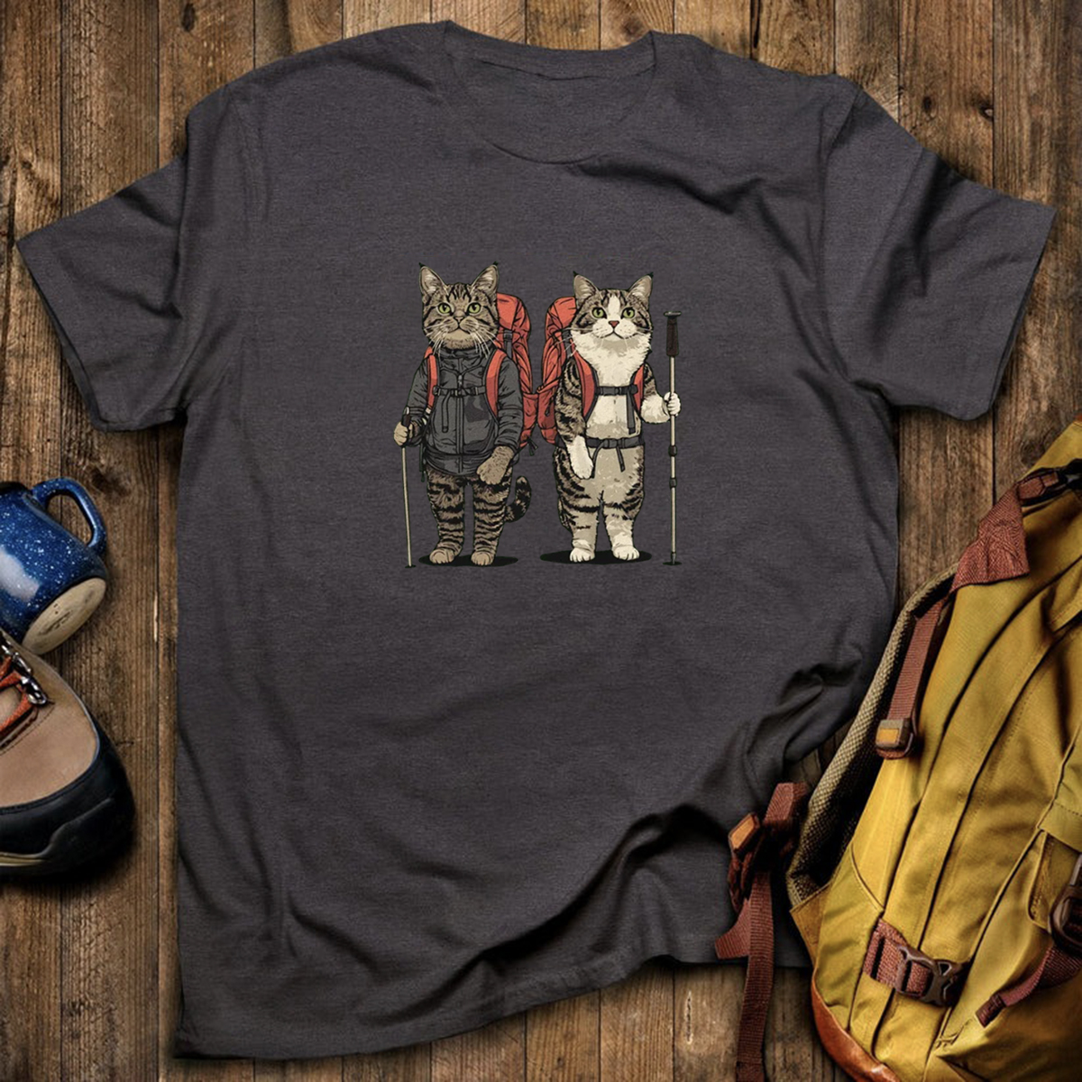 Cat Buddies Backpacker T-Shirt