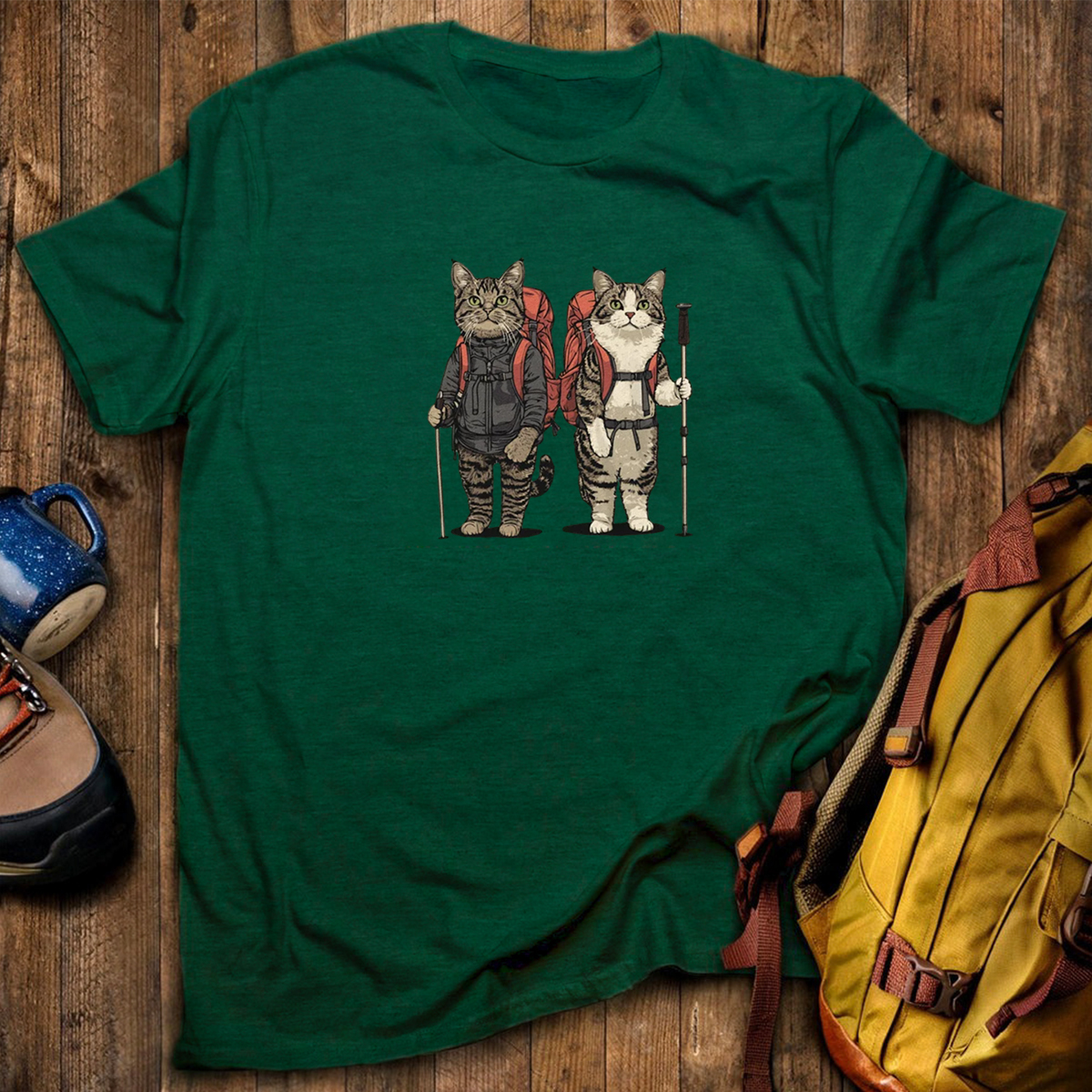 Cat Buddies Backpacker T-Shirt