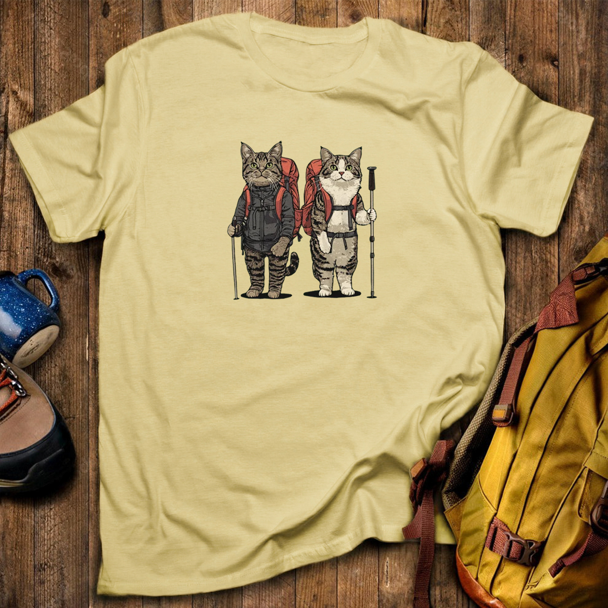 Cat Buddies Backpacker T-Shirt