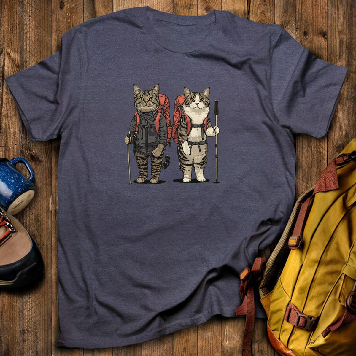 Cat Buddies Backpacker T-Shirt