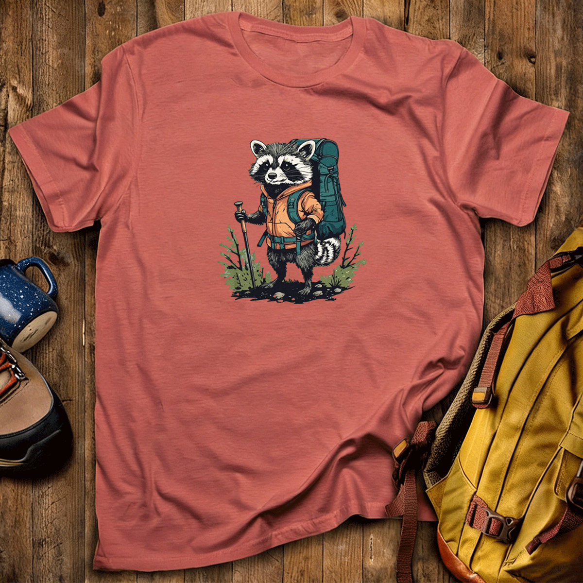 Raccoon Backpacker T-Shirt