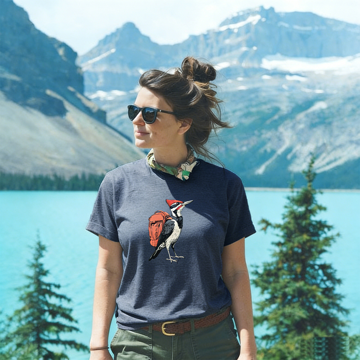 Pileated Woodpecker Backpacker T-Shirt