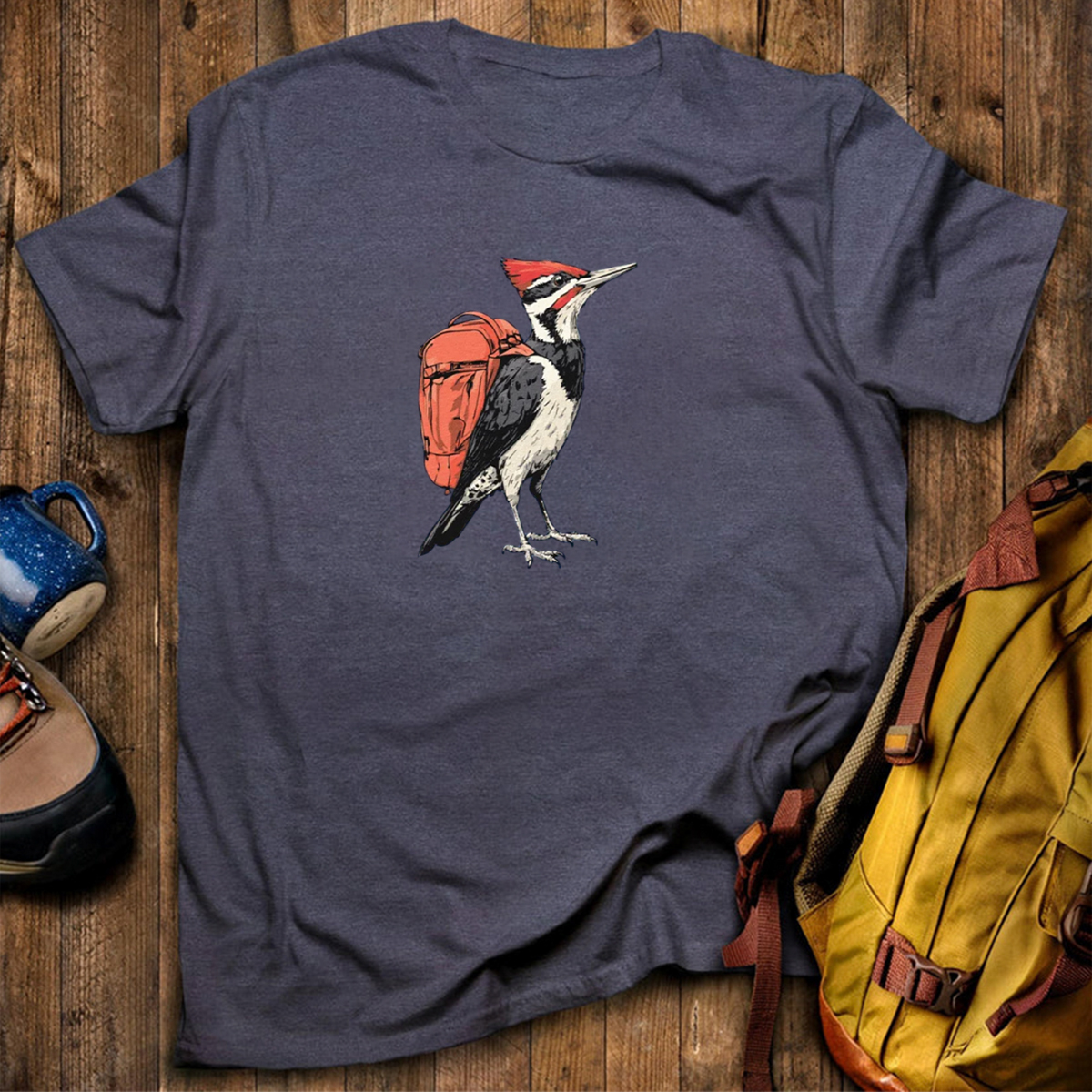 Pileated Woodpecker Backpacker T-Shirt