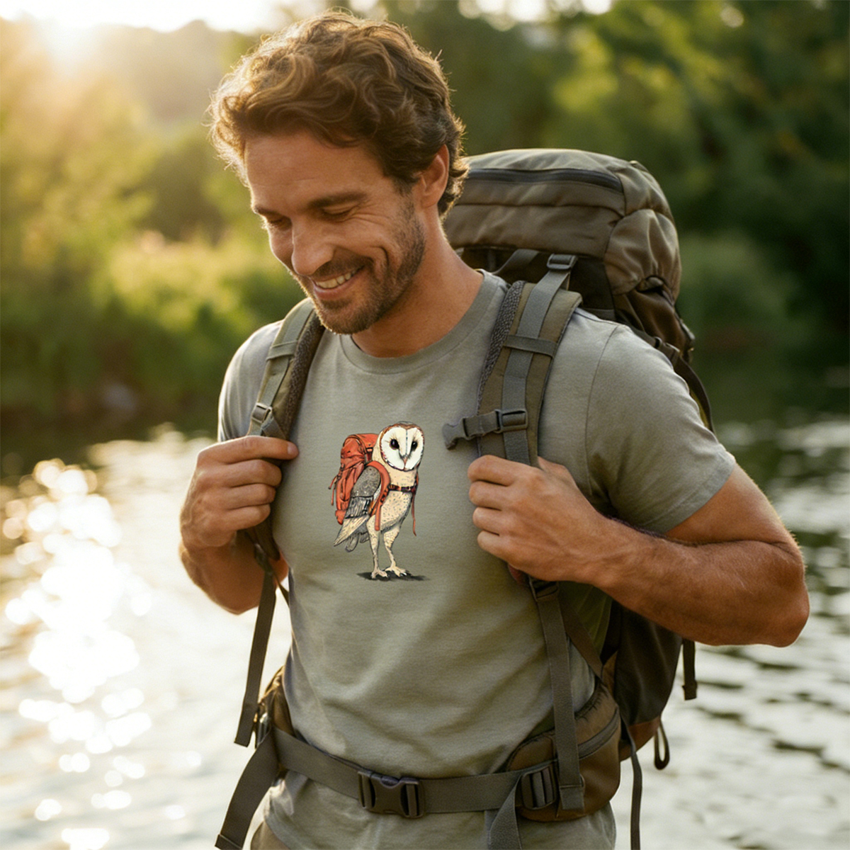 Barn Owl Backpacker T-Shirt