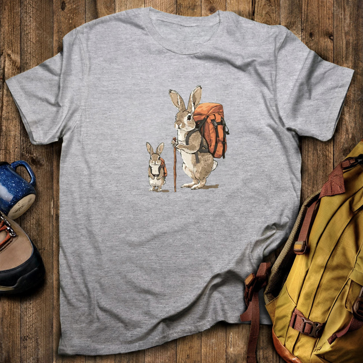 Rabbit Family Backpacker T-Shirt