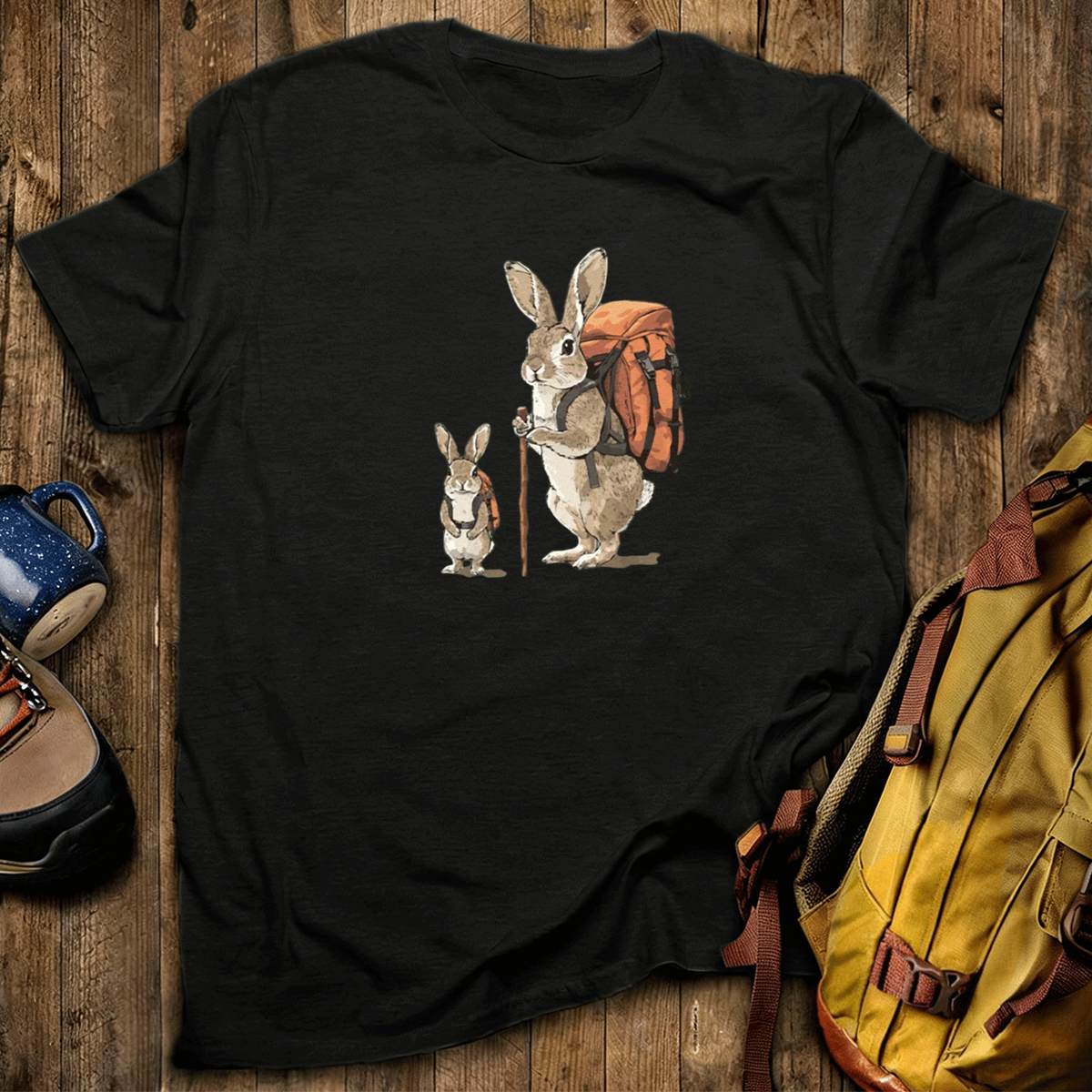Rabbit Family Backpacker T-Shirt