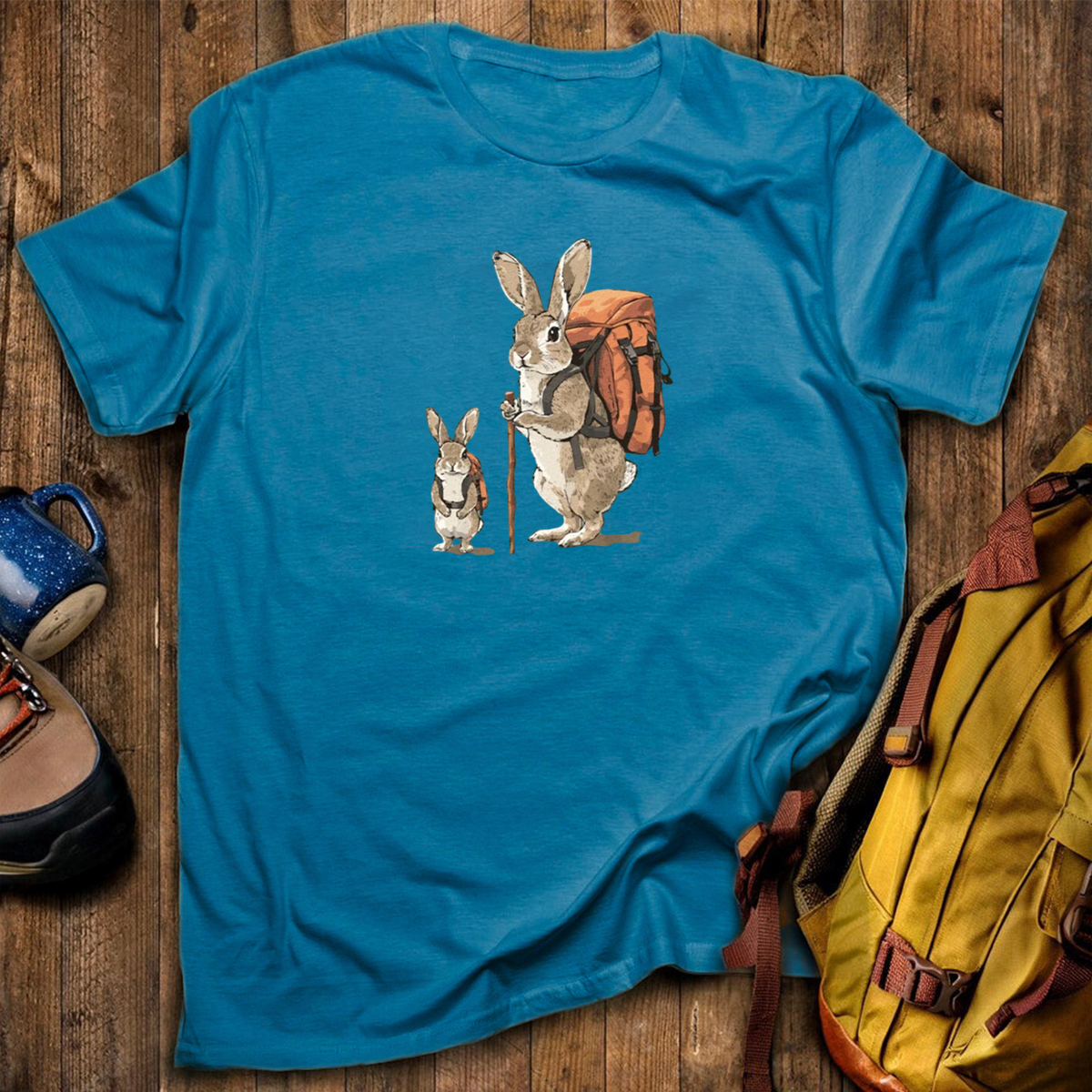 Rabbit Family Backpacker T-Shirt